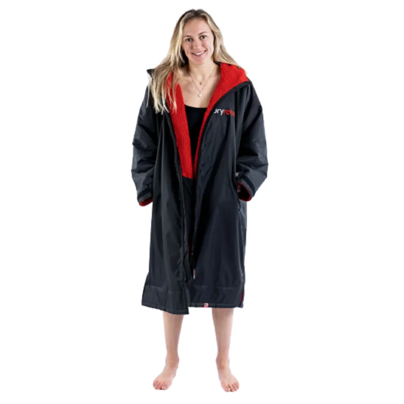 Dryrobe Advance L/S Outdoor Changing Robe in Black / Red